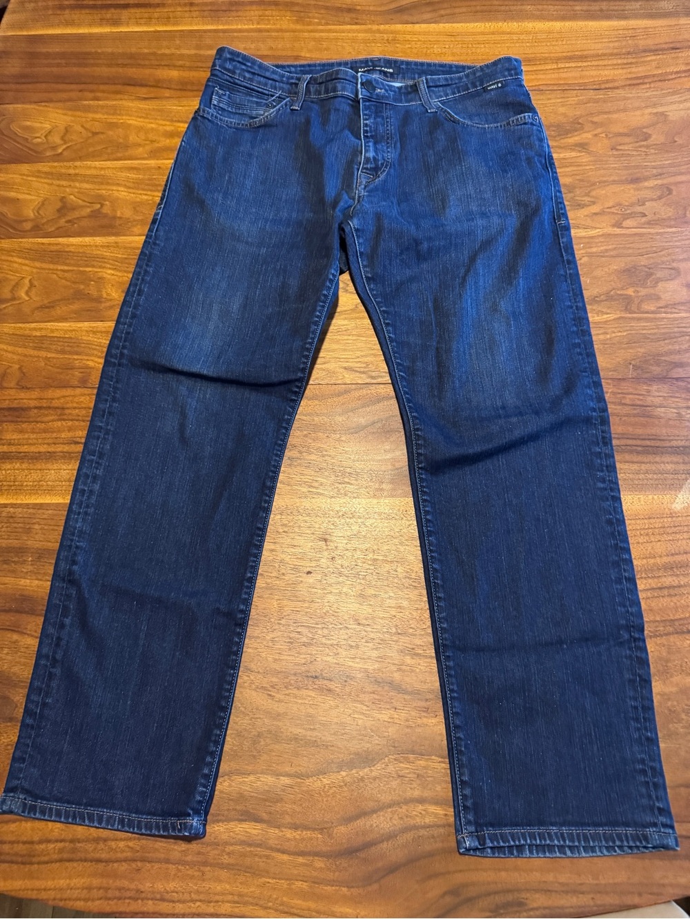 Mavi Straight Leg Jeans Cotton Lyocell Stretch 35 GUC 28 inseam Vintage Wash